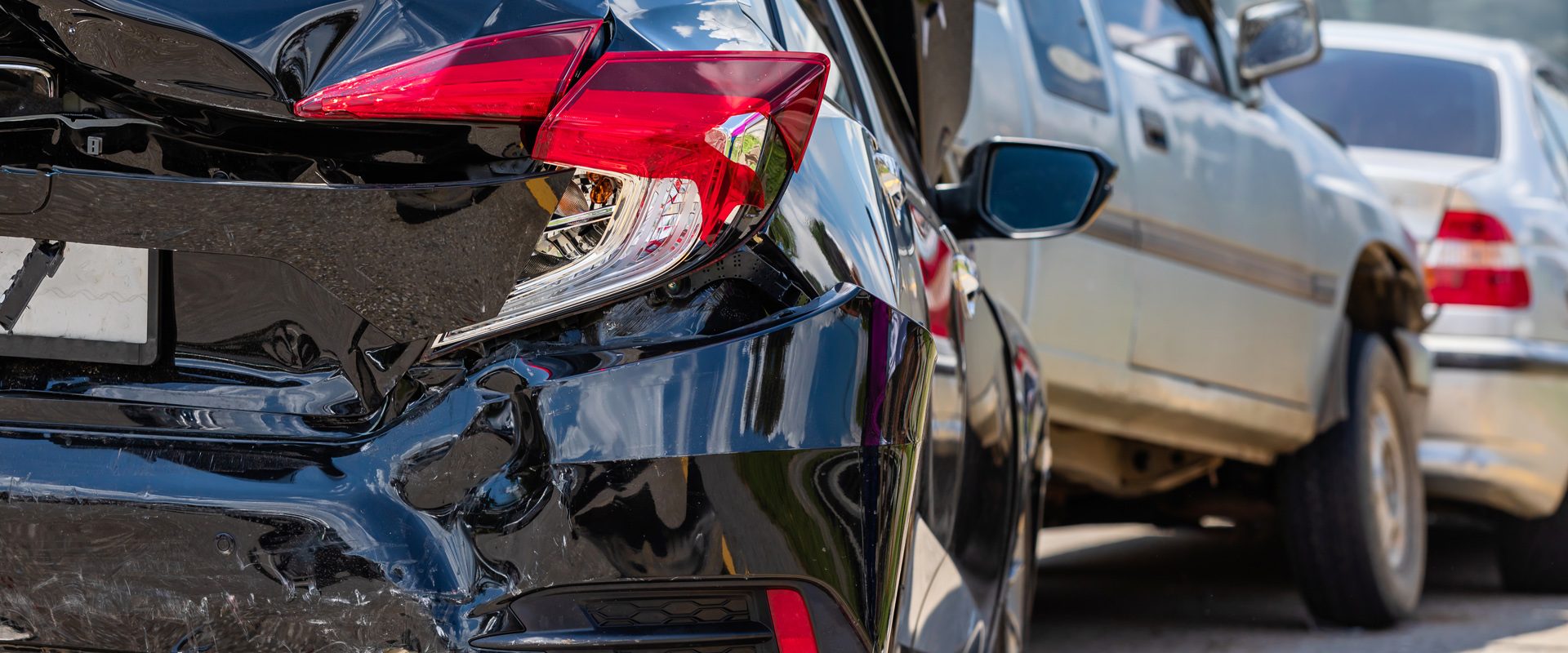Modern car accident involving many cars on the road in Thailand Heavy accident, Modern car accident involving many cars on the road in Thailand
